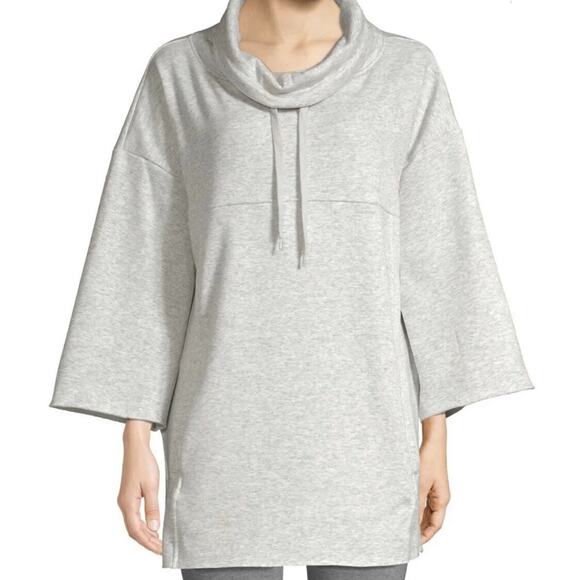 UGG Astrid Poncho Fleece Sweater Funnel Neck in Soft Grey Size XS/S NWT - Picture 2 of 12